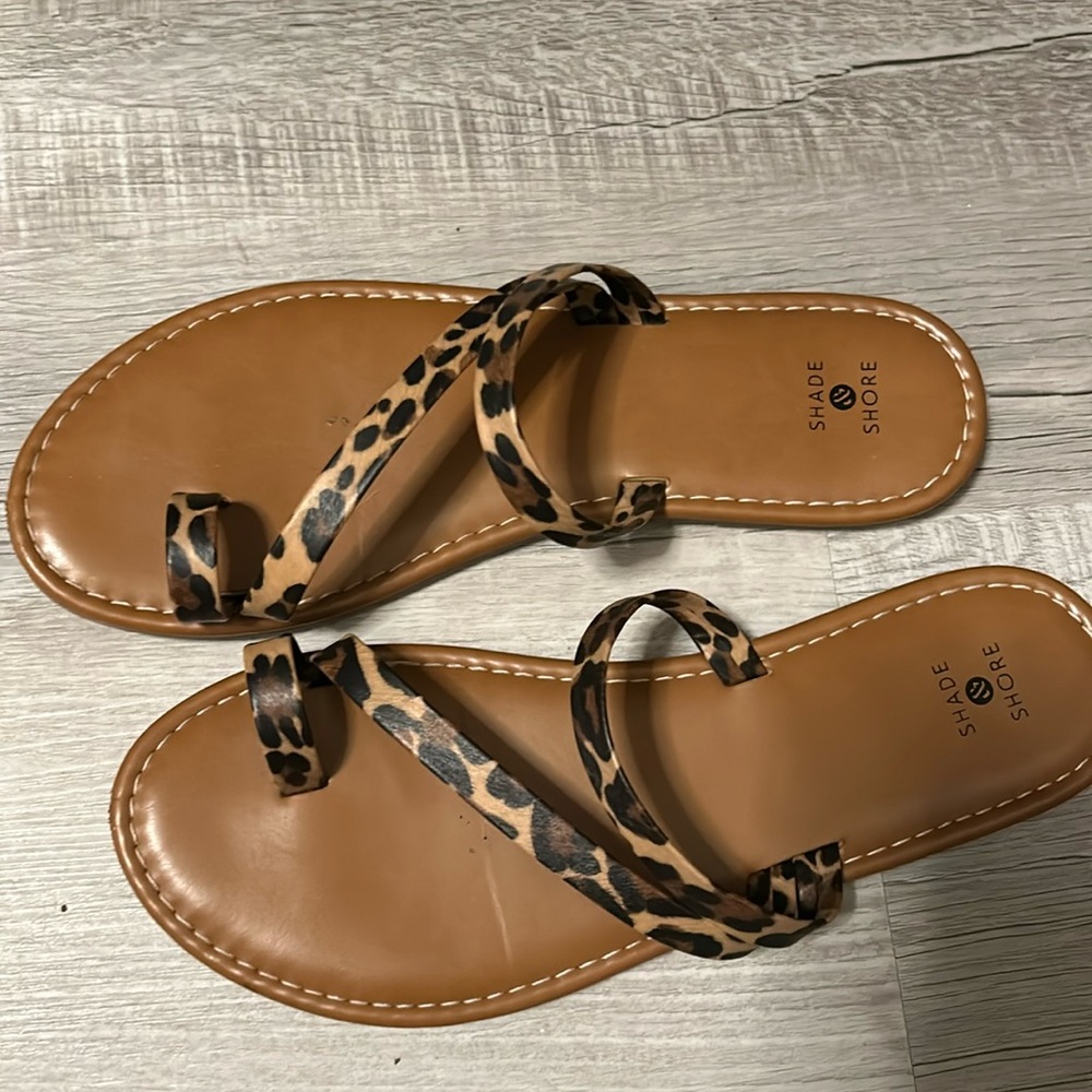 Shade and shore sandals leopard print
